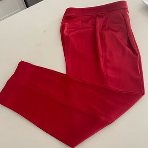 Aritzia Babaton red satin pants sz4